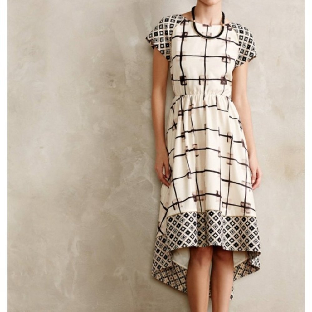Anthropologie Troubadour Cadria high low open back dress Sz 8P